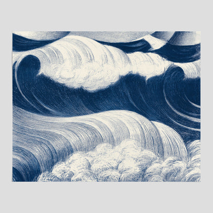 &quot;The Wave&quot; poster – C. R. W. Nevinson – Japansk konst