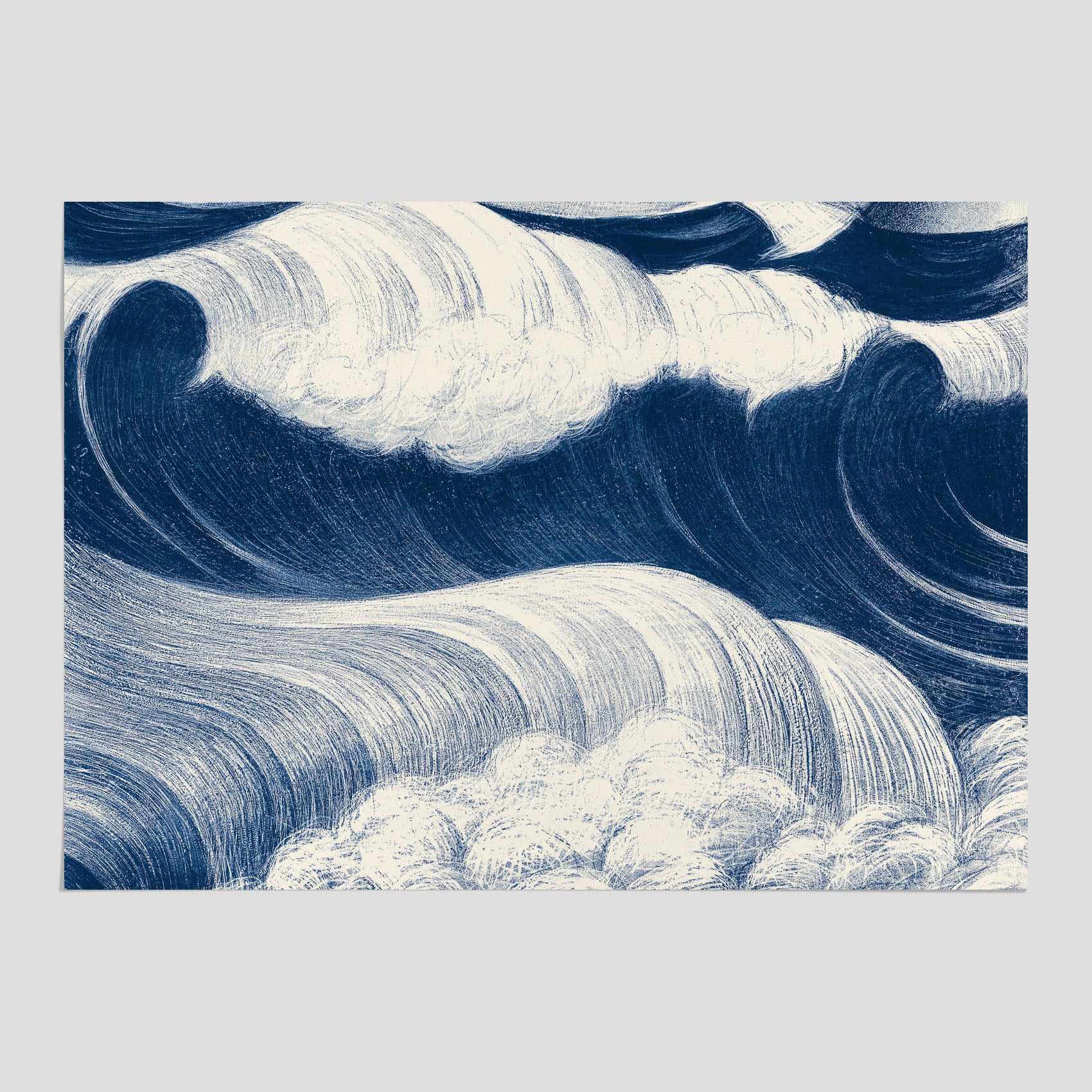 &quot;The Wave&quot; poster – C. R. W. Nevinson – Japansk konst