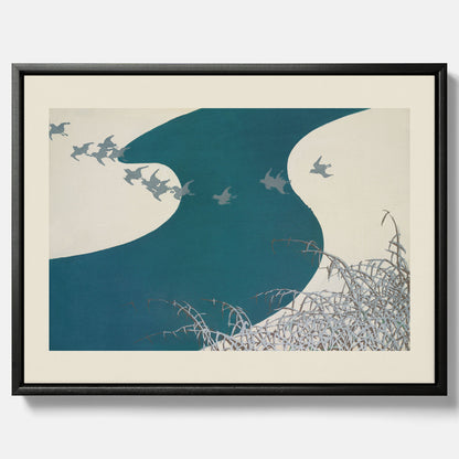 Tavla med "Birds" canvas – Kamisaka Sekka – Japansk konst