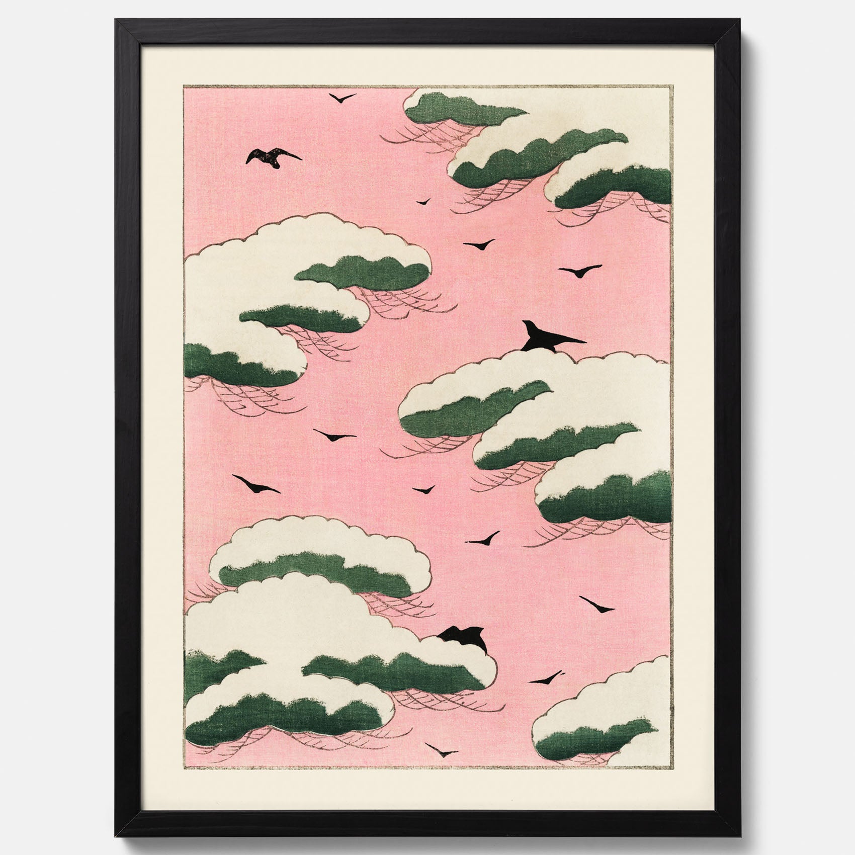 Tavla, Japansk Rosa Himmel poster  – Vintageposter av Watanabe Shōtei