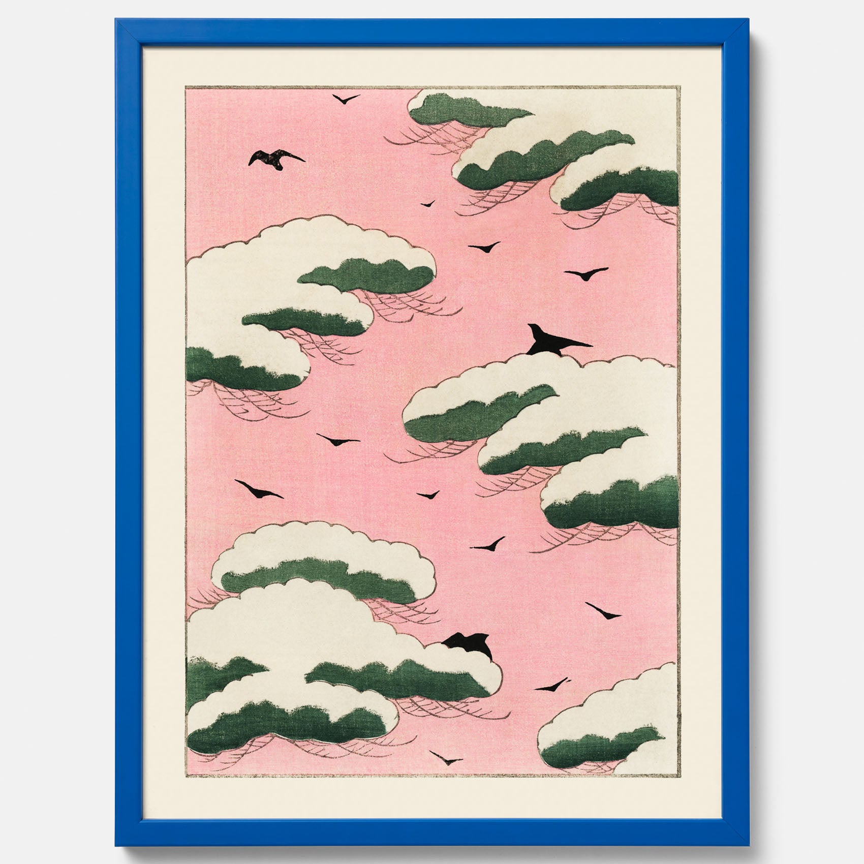 Tavla, Japansk Rosa Himmel poster  – Vintageposter av Watanabe Shōtei
