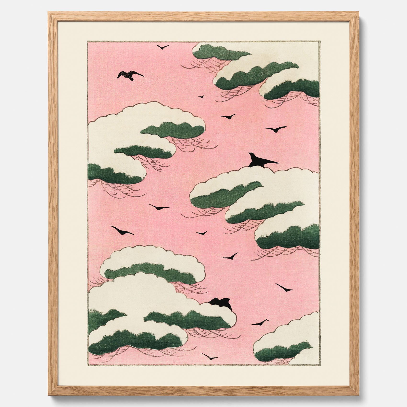 Tavla, Japansk Rosa Himmel poster  – Vintageposter av Watanabe Shōtei