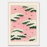 Tavla, Japansk Rosa Himmel poster  – Vintageposter av Watanabe Shōtei