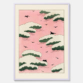 Tavla, Japansk Rosa Himmel poster  – Vintageposter av Watanabe Shōtei