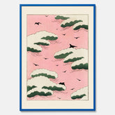 Tavla, Japansk Rosa Himmel poster  – Vintageposter av Watanabe Shōtei