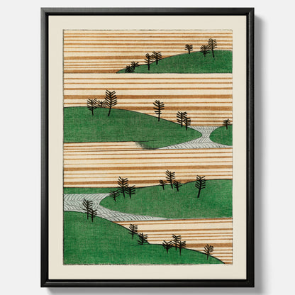 Japanskt Landskap canvas  – Vintageposter av Watanabe Shōtei