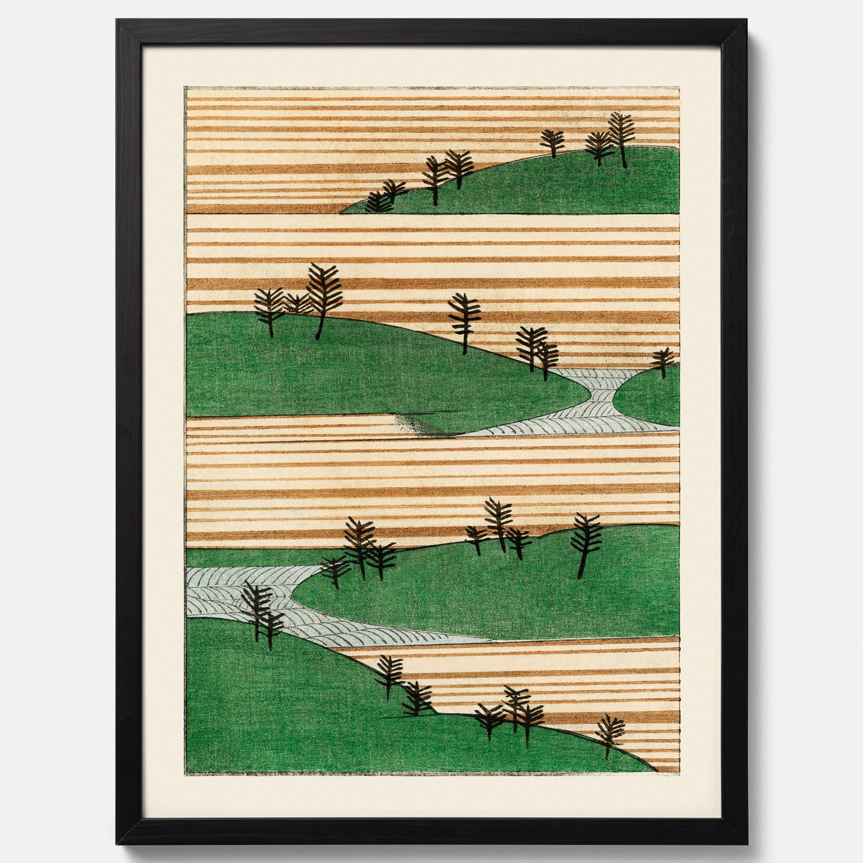 Japanskt Landskap poster  – Vintageposter av Watanabe Shōtei