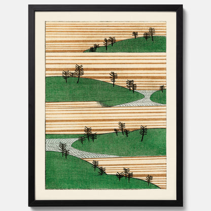 Japanskt Landskap poster  – Vintageposter av Watanabe Shōtei