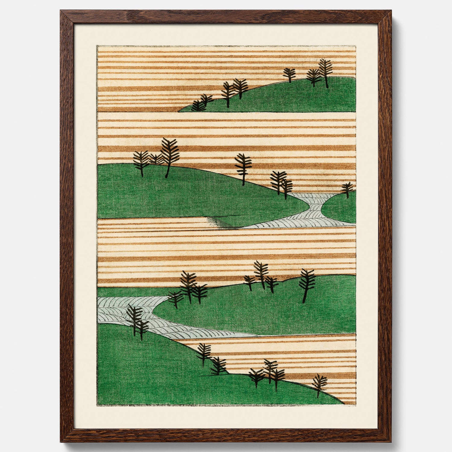 Japanskt Landskap poster  – Vintageposter av Watanabe Shōtei