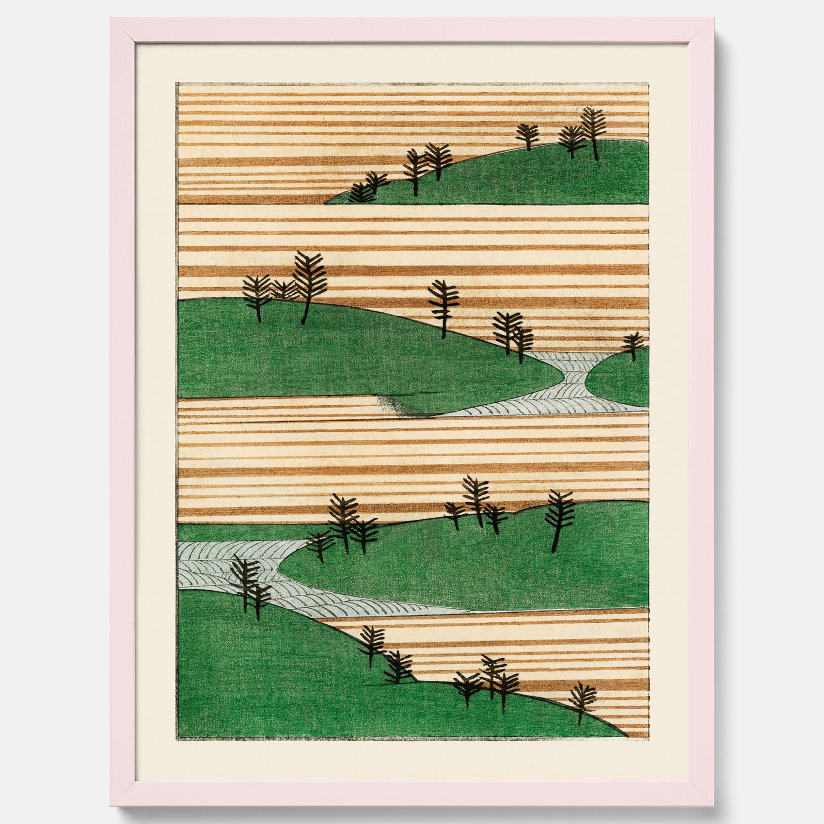 Japanskt Landskap poster  – Vintageposter av Watanabe Shōtei