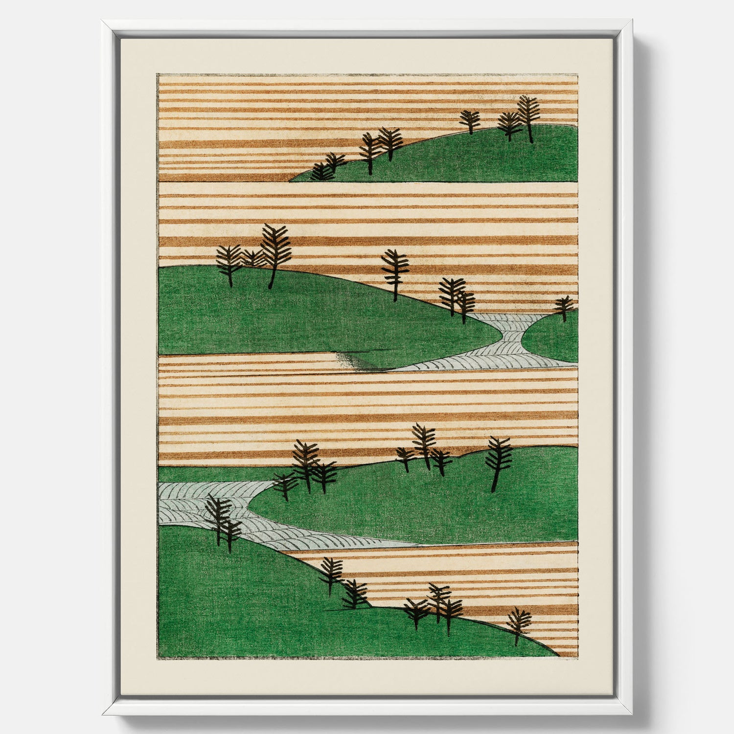 Japanskt Landskap canvas  – Vintageposter av Watanabe Shōtei