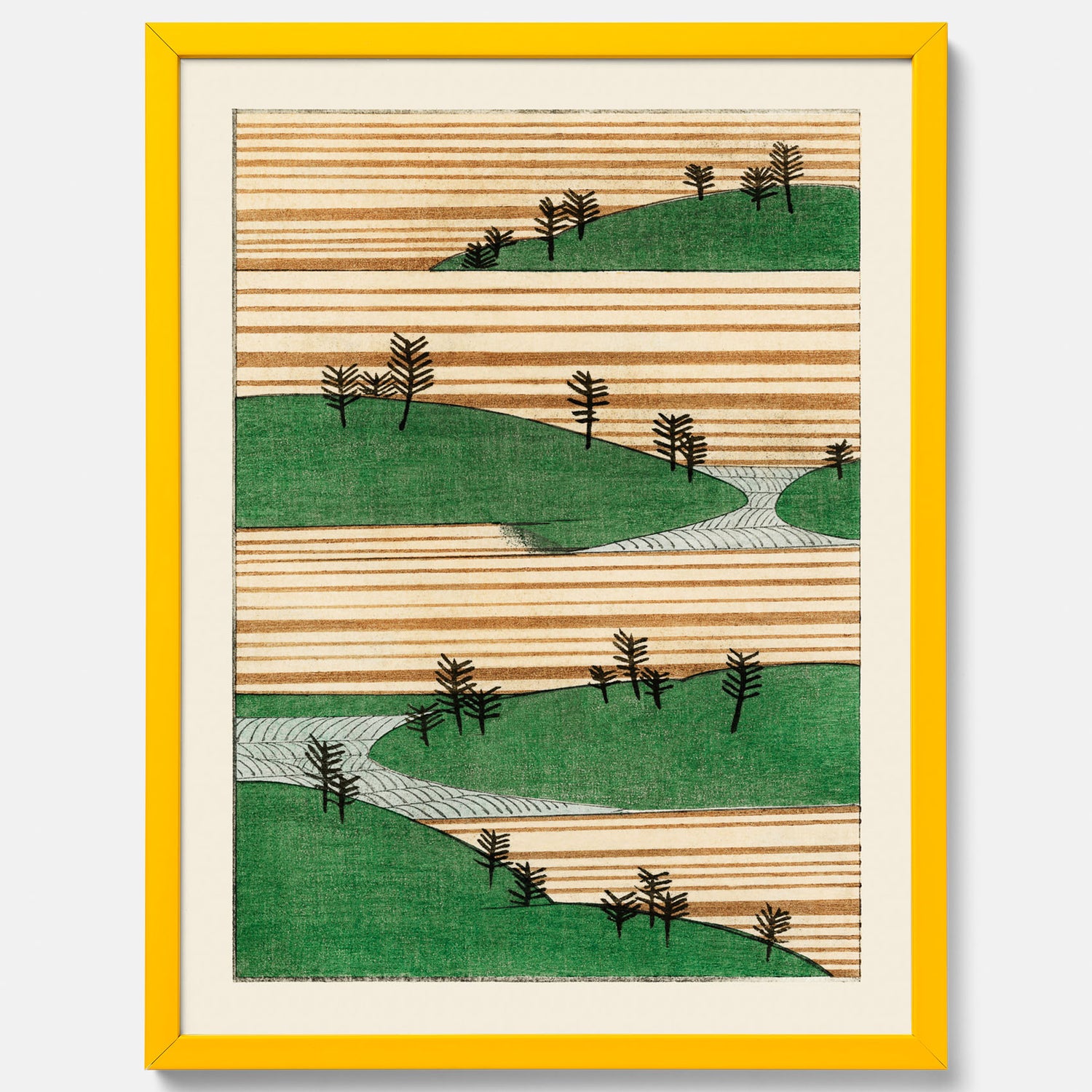 Japanskt Landskap poster  – Vintageposter av Watanabe Shōtei