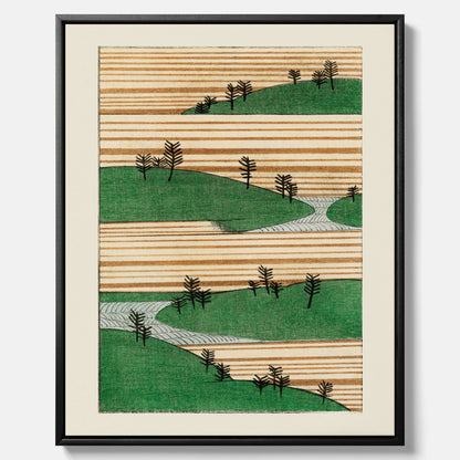 Japanskt Landskap canvas  – Vintageposter av Watanabe Shōtei