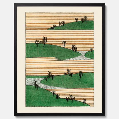 Japanskt Landskap poster  – Vintageposter av Watanabe Shōtei