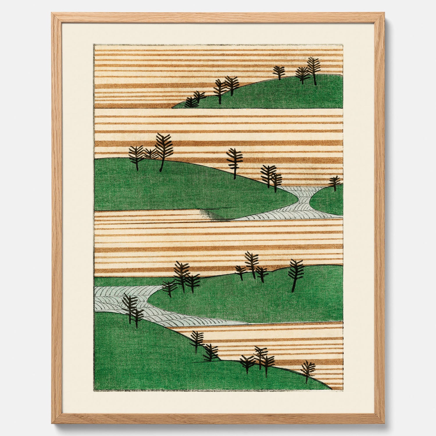 Japanskt Landskap poster  – Vintageposter av Watanabe Shōtei