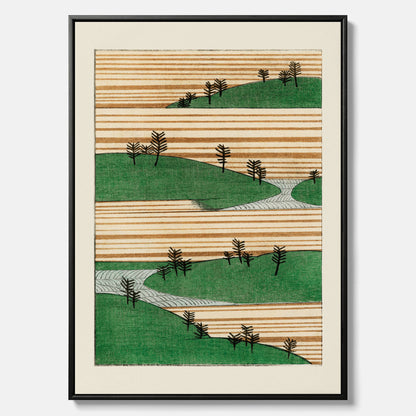 Japanskt Landskap canvas  – Vintageposter av Watanabe Shōtei