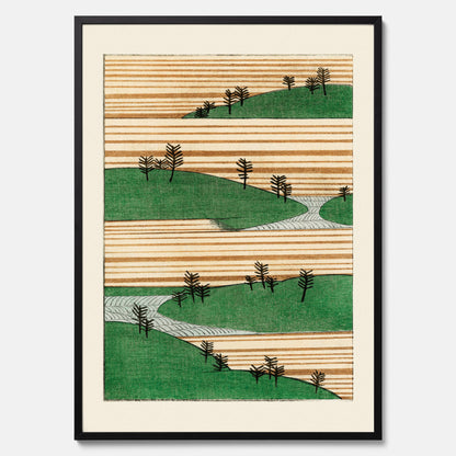 Japanskt Landskap poster  – Vintageposter av Watanabe Shōtei