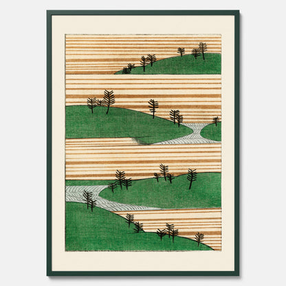 Japanskt Landskap poster  – Vintageposter av Watanabe Shōtei