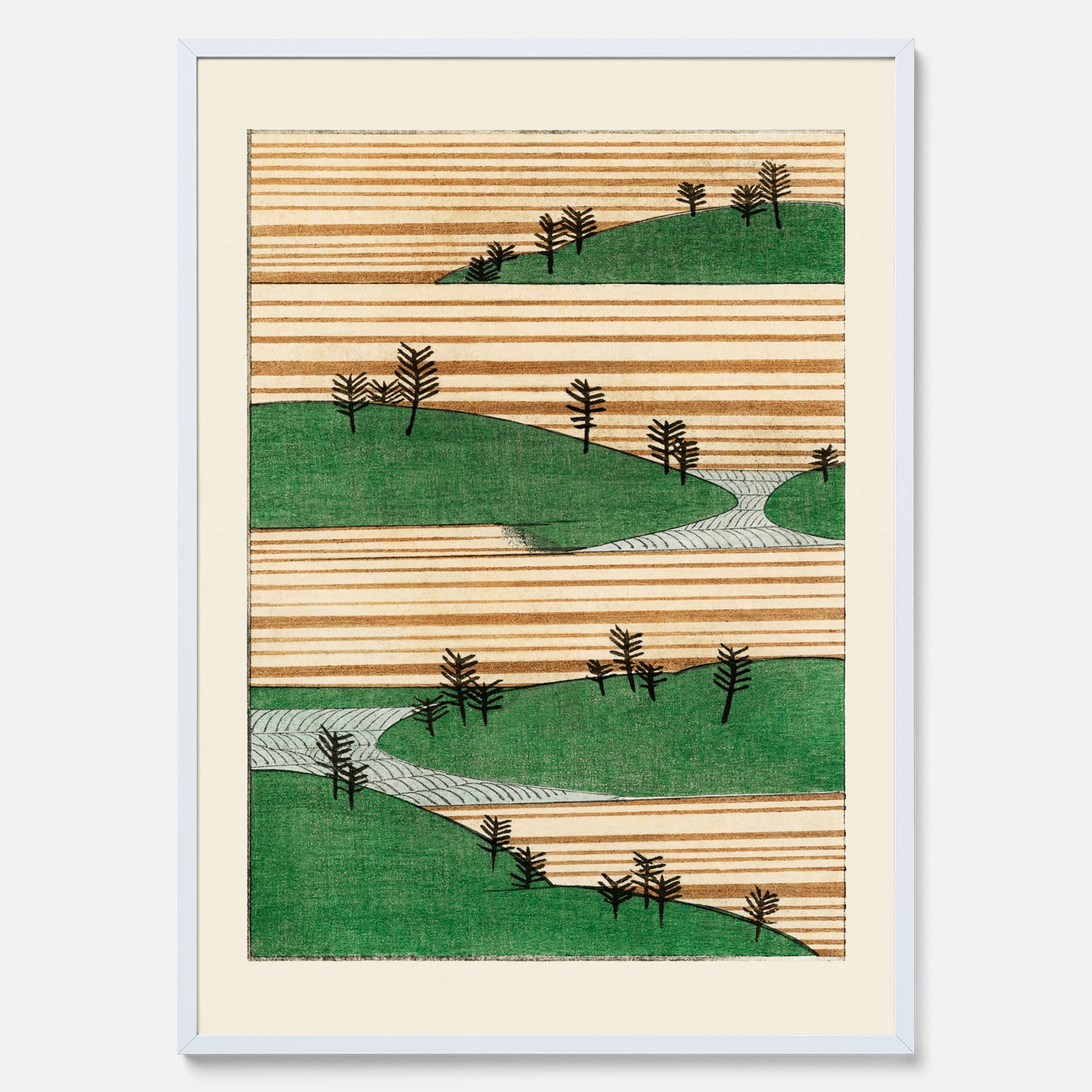 Japanskt Landskap poster  – Vintageposter av Watanabe Shōtei