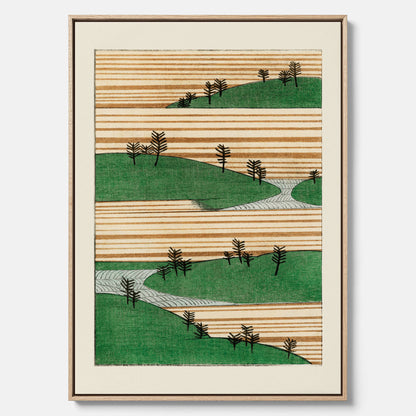 Japanskt Landskap canvas  – Vintageposter av Watanabe Shōtei