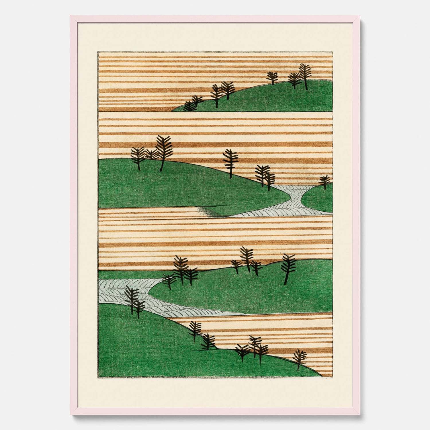 Japanskt Landskap poster  – Vintageposter av Watanabe Shōtei