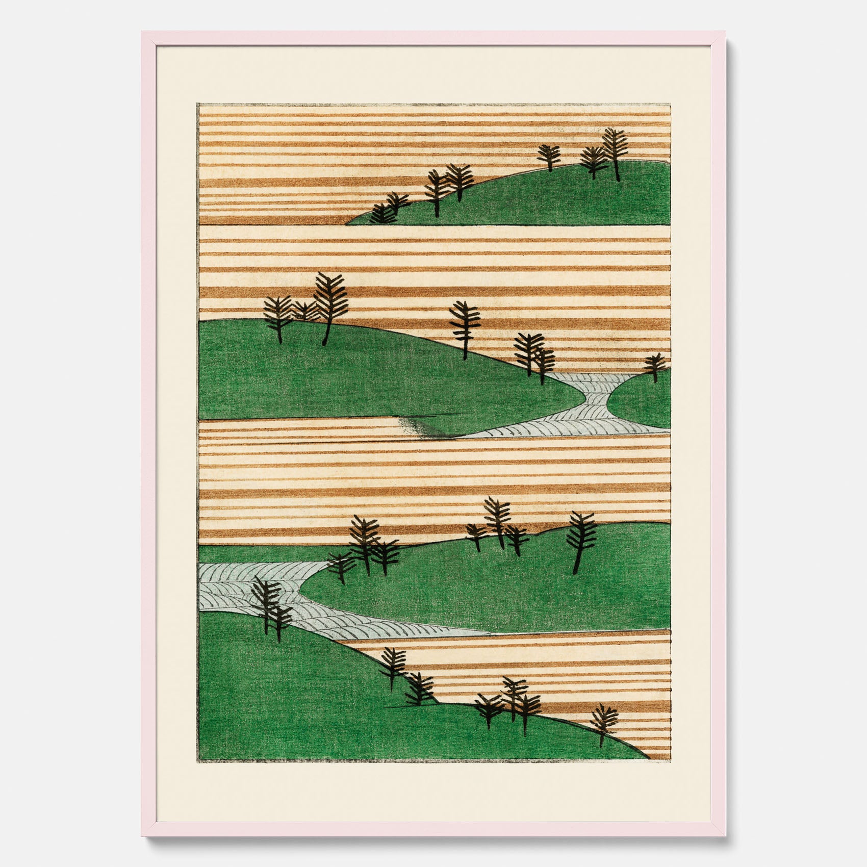 Japanskt Landskap poster  – Vintageposter av Watanabe Shōtei