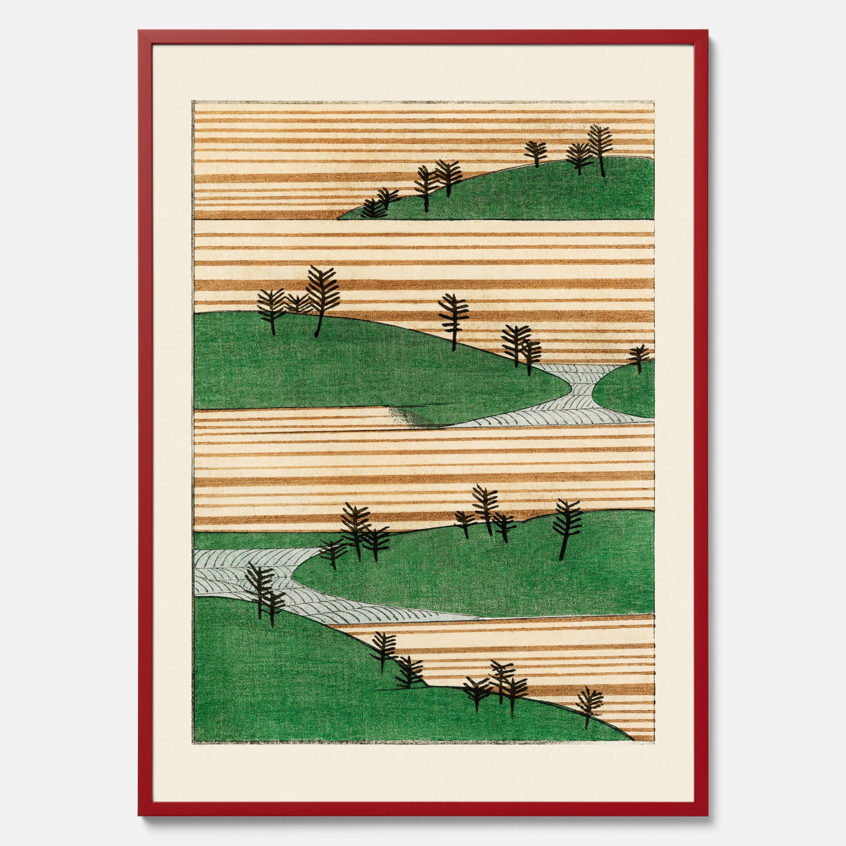 Japanskt Landskap poster  – Vintageposter av Watanabe Shōtei