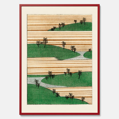 Japanskt Landskap poster  – Vintageposter av Watanabe Shōtei