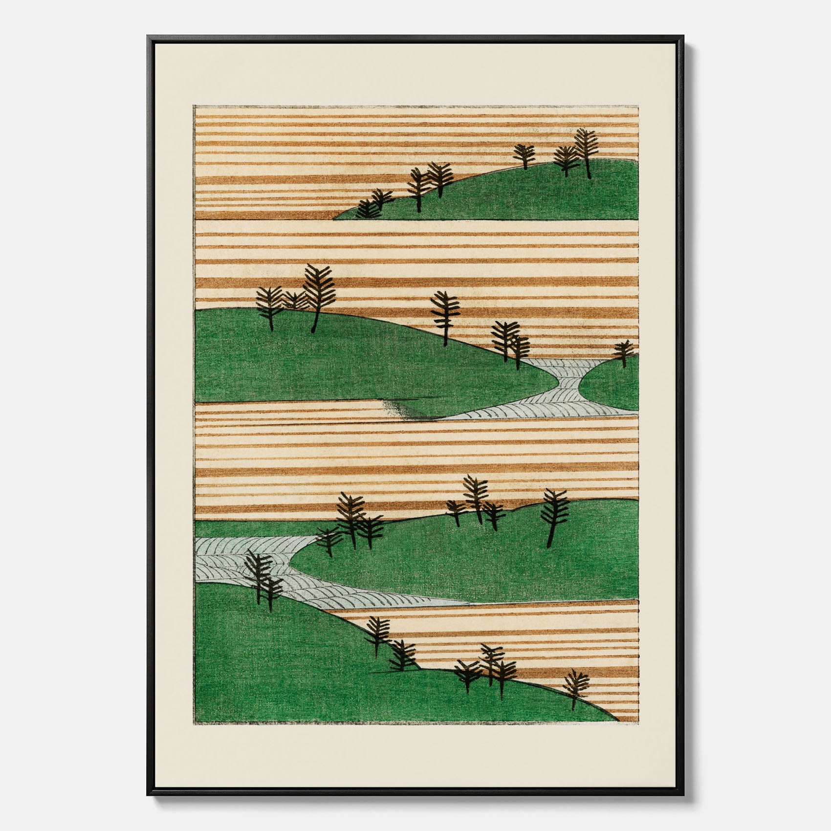 Japanskt Landskap canvas  – Vintageposter av Watanabe Shōtei
