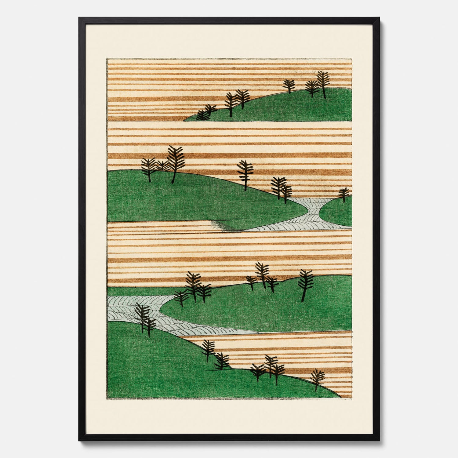 Japanskt Landskap poster  – Vintageposter av Watanabe Shōtei