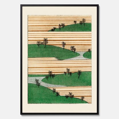 Japanskt Landskap poster  – Vintageposter av Watanabe Shōtei