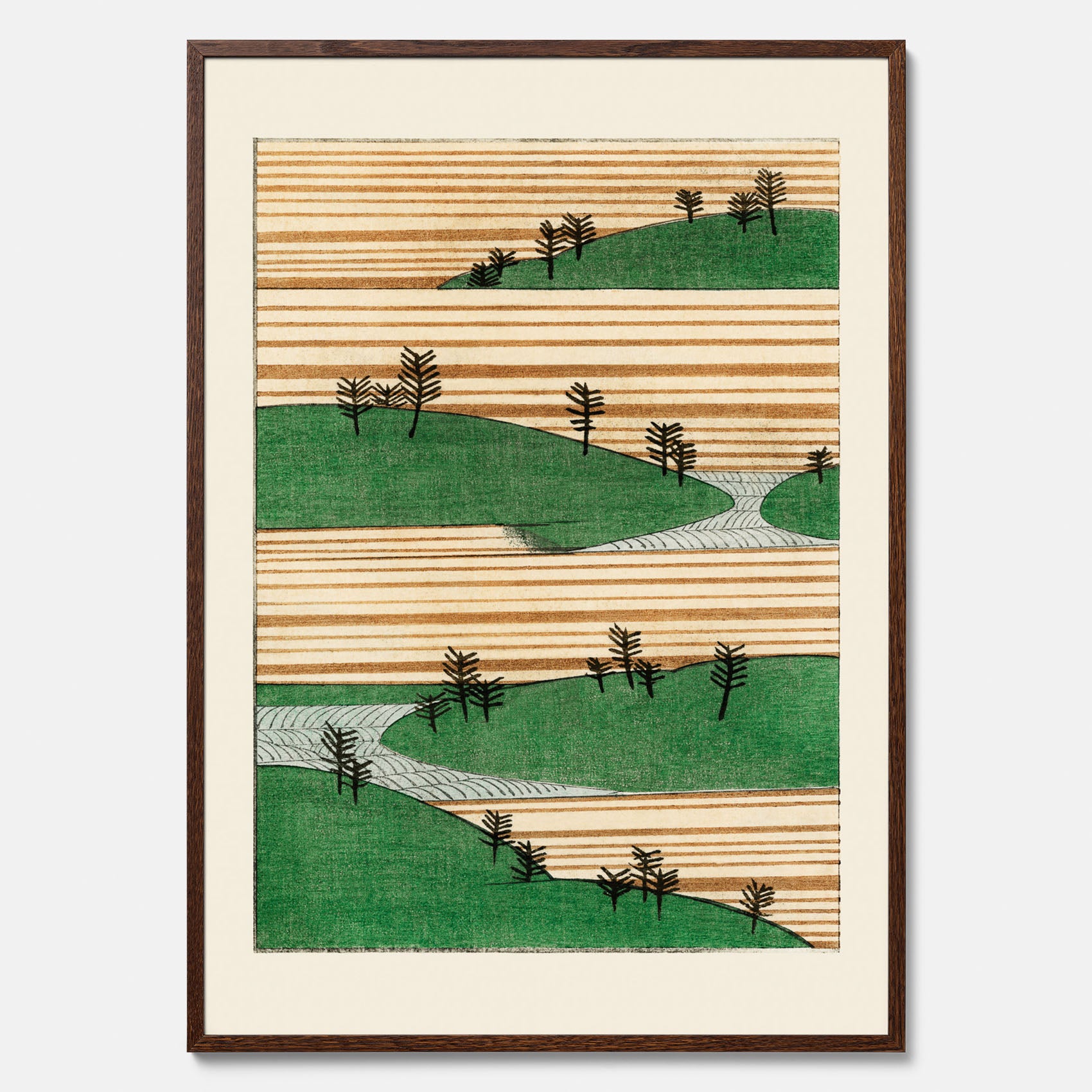 Japanskt Landskap poster  – Vintageposter av Watanabe Shōtei