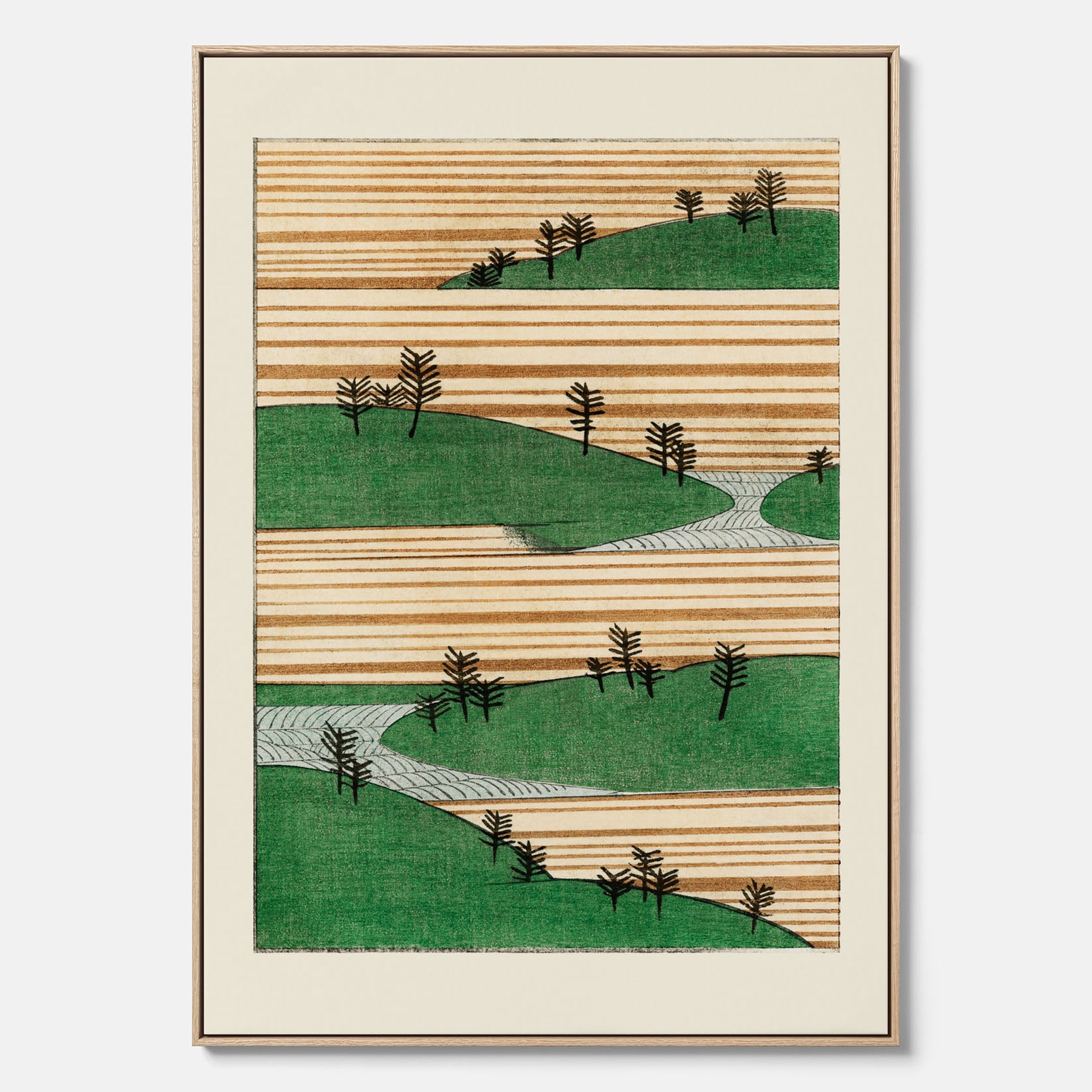 Japanskt Landskap canvas  – Vintageposter av Watanabe Shōtei