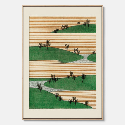 Japanskt Landskap canvas  – Vintageposter av Watanabe Shōtei