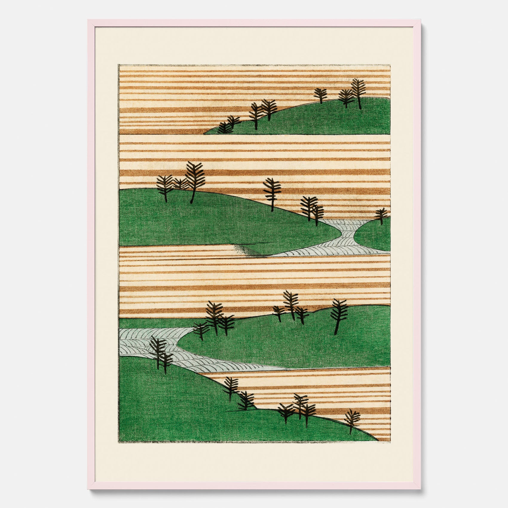 Japanskt Landskap poster  – Vintageposter av Watanabe Shōtei