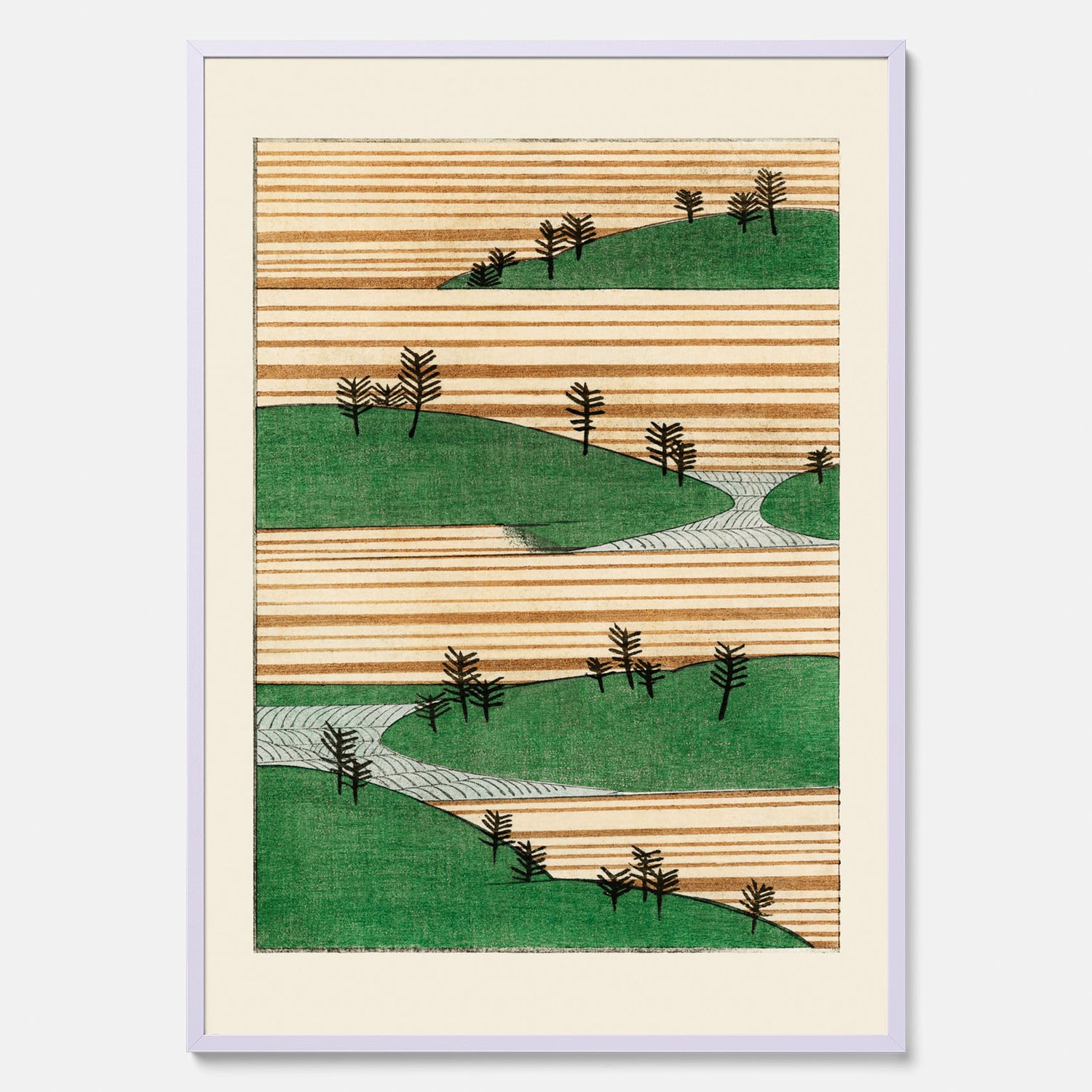 Japanskt Landskap poster  – Vintageposter av Watanabe Shōtei