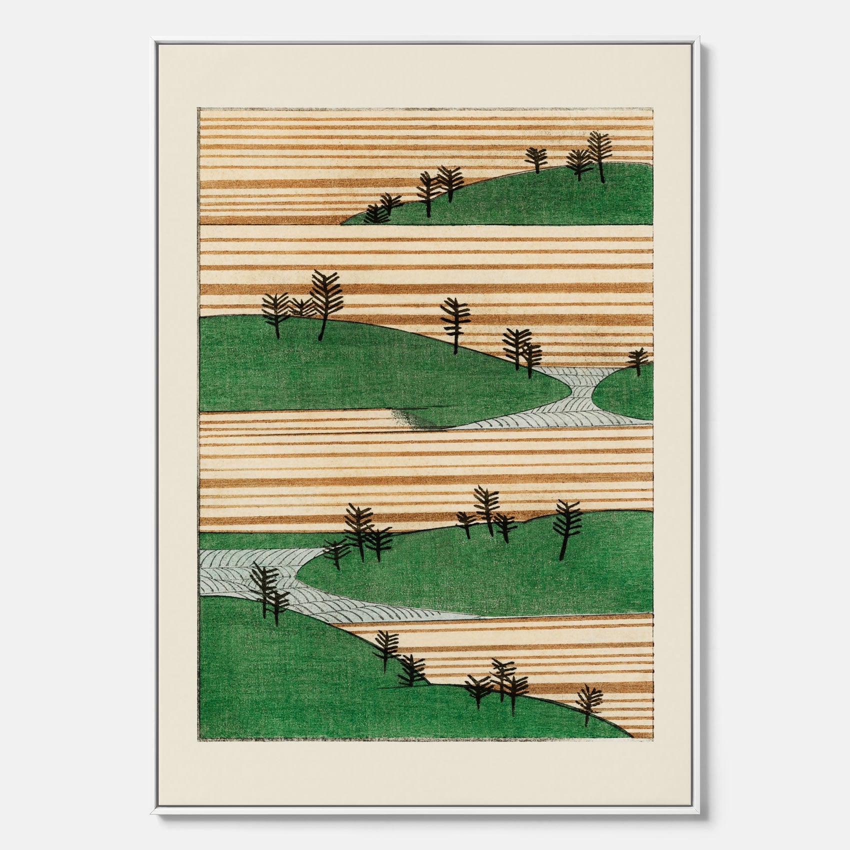 Japanskt Landskap canvas  – Vintageposter av Watanabe Shōtei