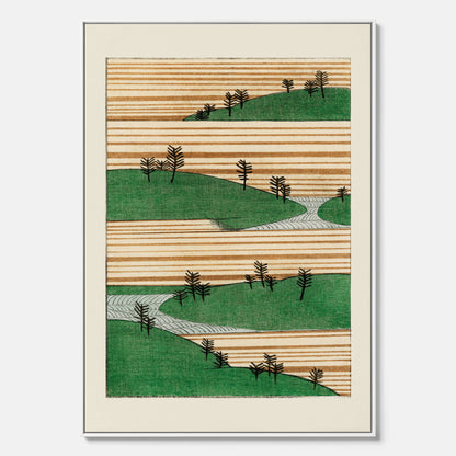 Japanskt Landskap canvas  – Vintageposter av Watanabe Shōtei