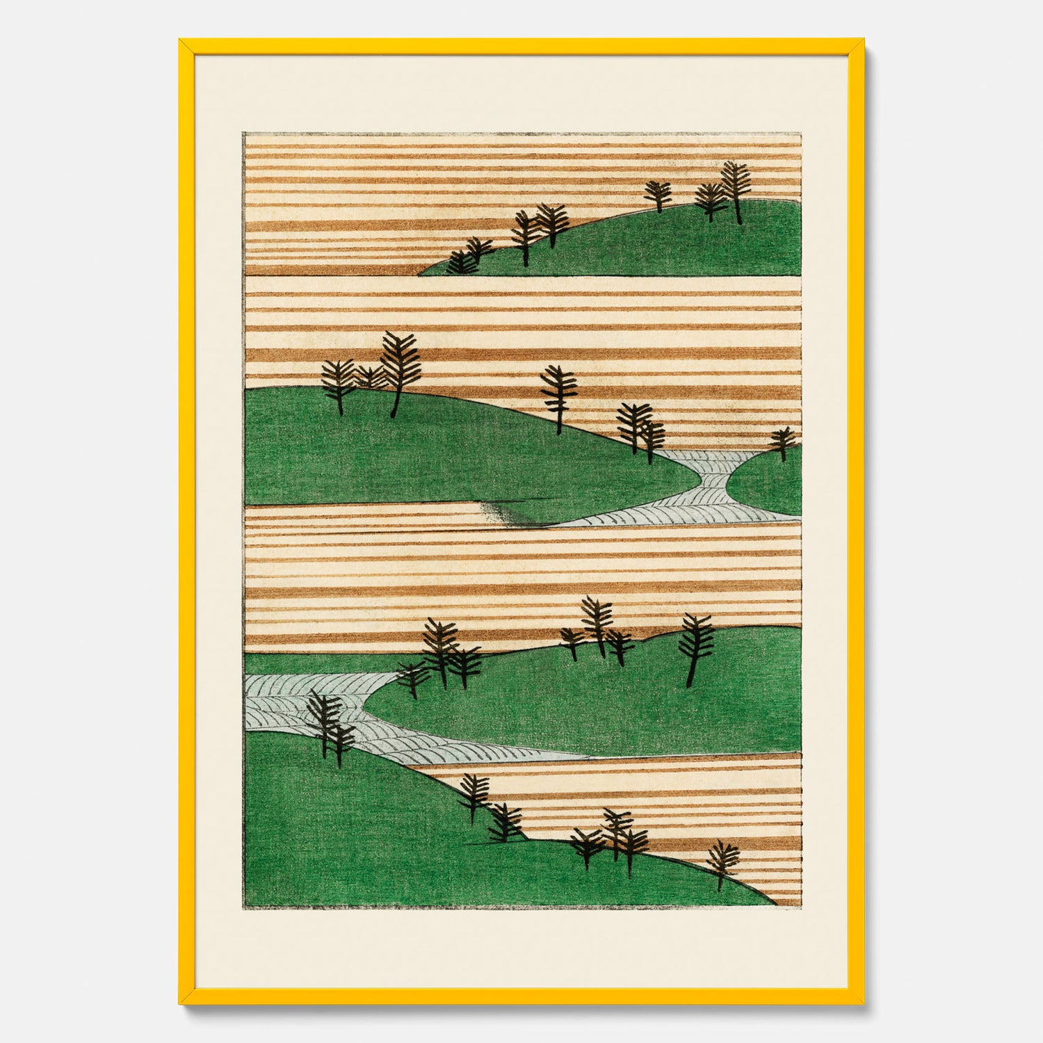 Japanskt Landskap poster  – Vintageposter av Watanabe Shōtei