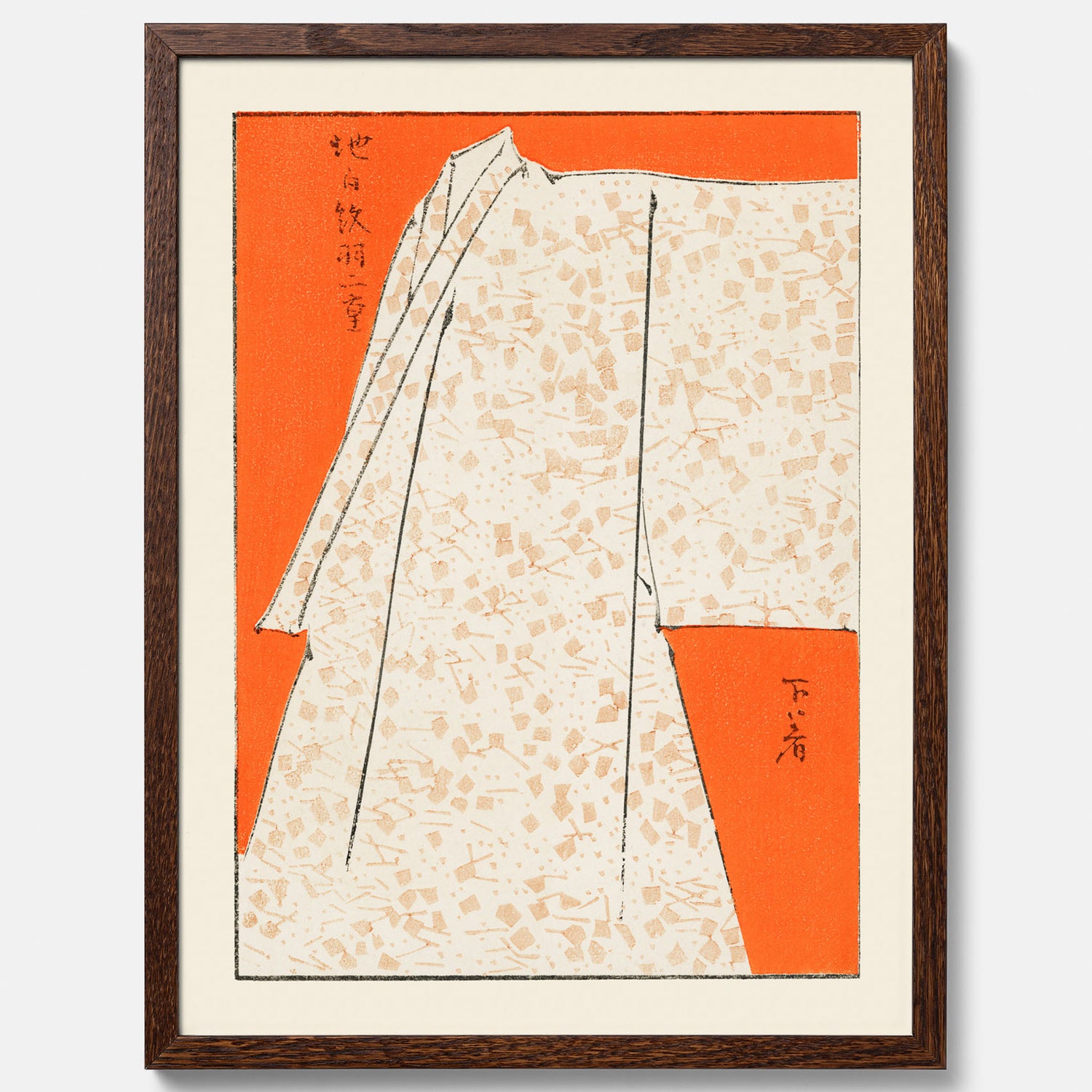 Tavla med &quot;Japanese Robe&quot; poster  – Vintageposter av Watanabe Shōtei