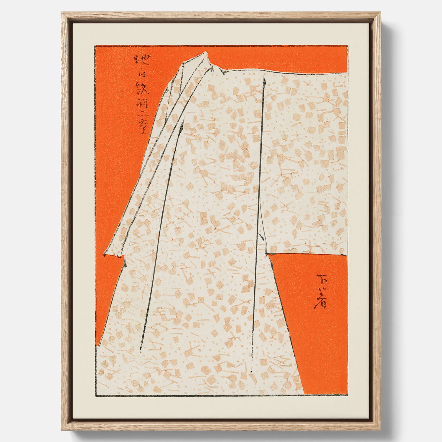 Canvastavla med "Japanese Robe" poster  – Vintageposter av Watanabe Shōtei
