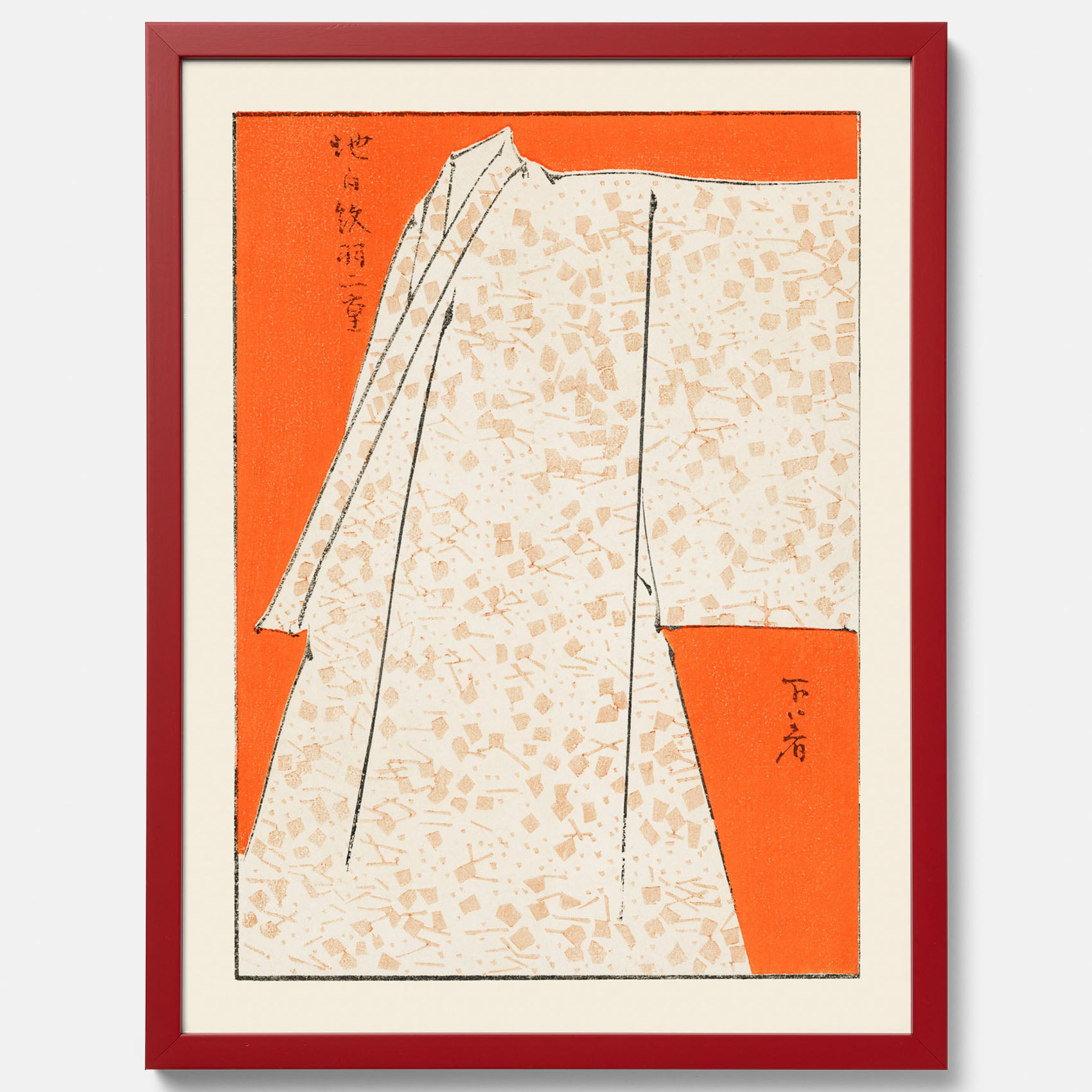 Tavla med &quot;Japanese Robe&quot; poster  – Vintageposter av Watanabe Shōtei