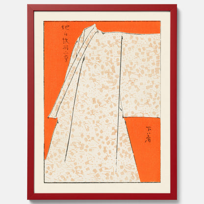 Tavla med &quot;Japanese Robe&quot; poster  – Vintageposter av Watanabe Shōtei