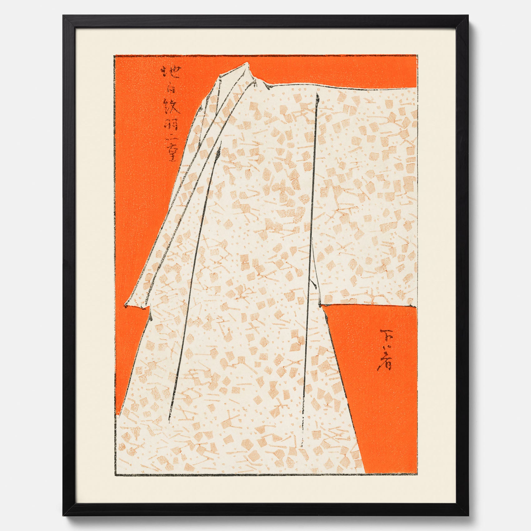 Tavla med &quot;Japanese Robe&quot; poster  – Vintageposter av Watanabe Shōtei