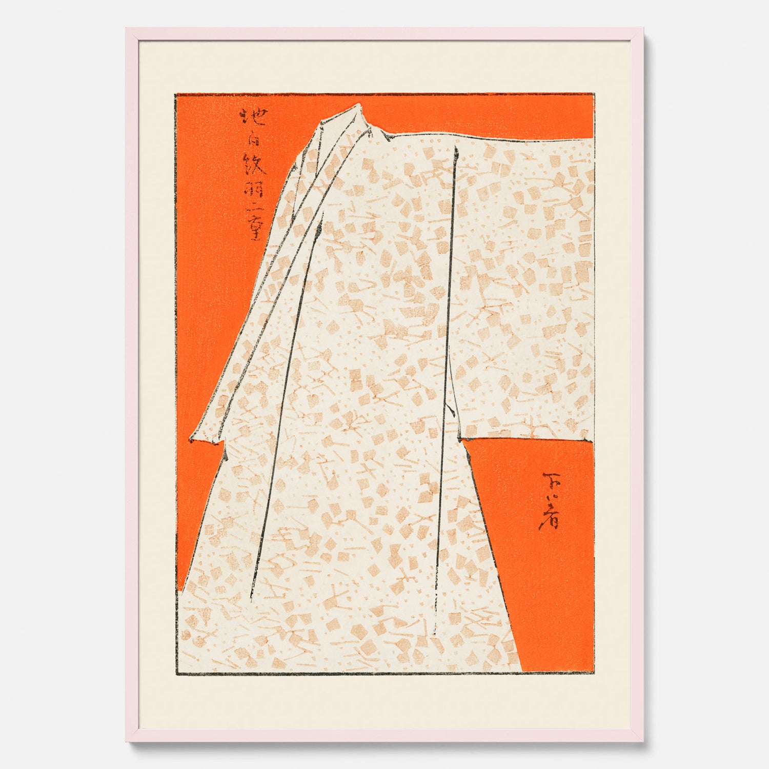 Tavla med &quot;Japanese Robe&quot; poster  – Vintageposter av Watanabe Shōtei