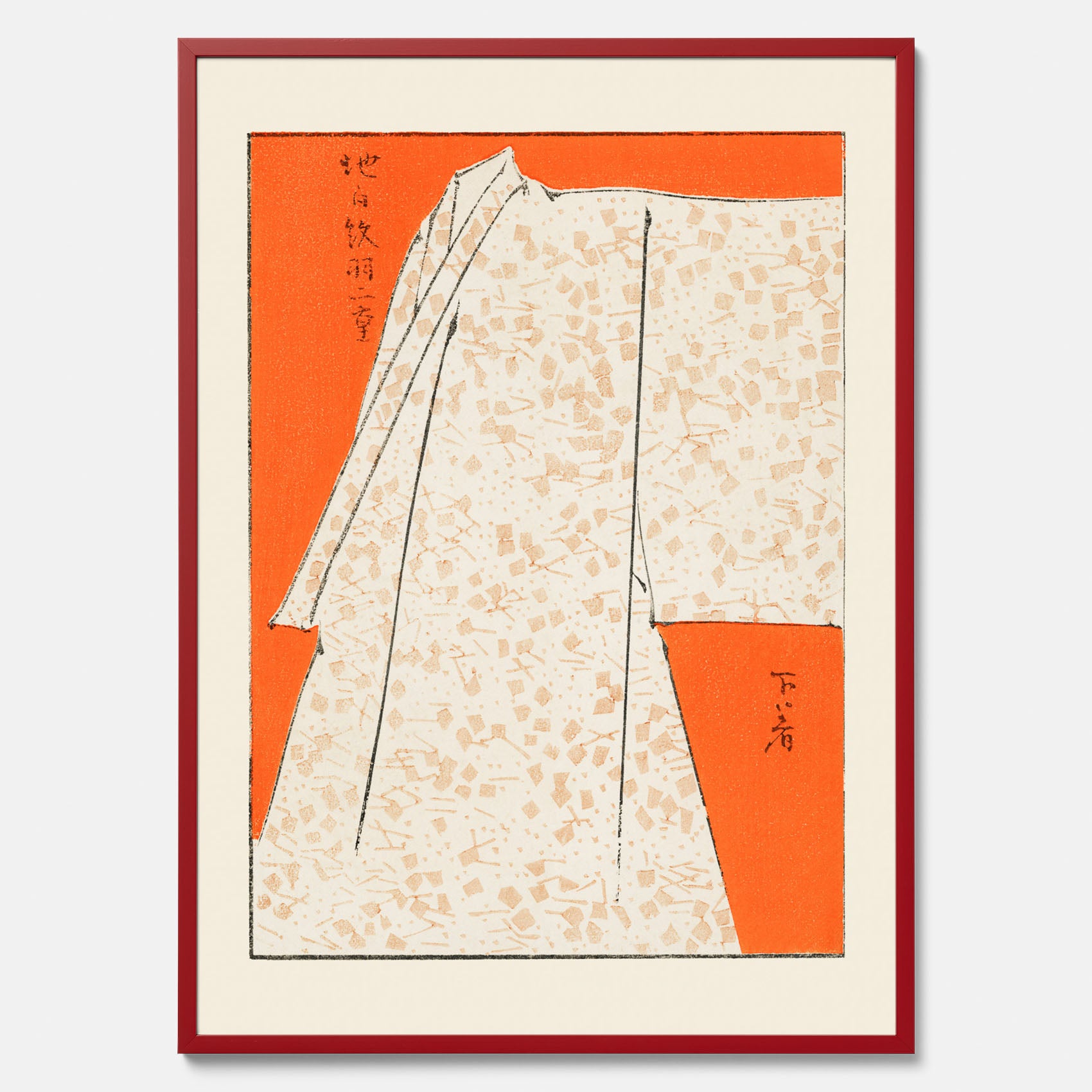 Tavla med &quot;Japanese Robe&quot; poster  – Vintageposter av Watanabe Shōtei