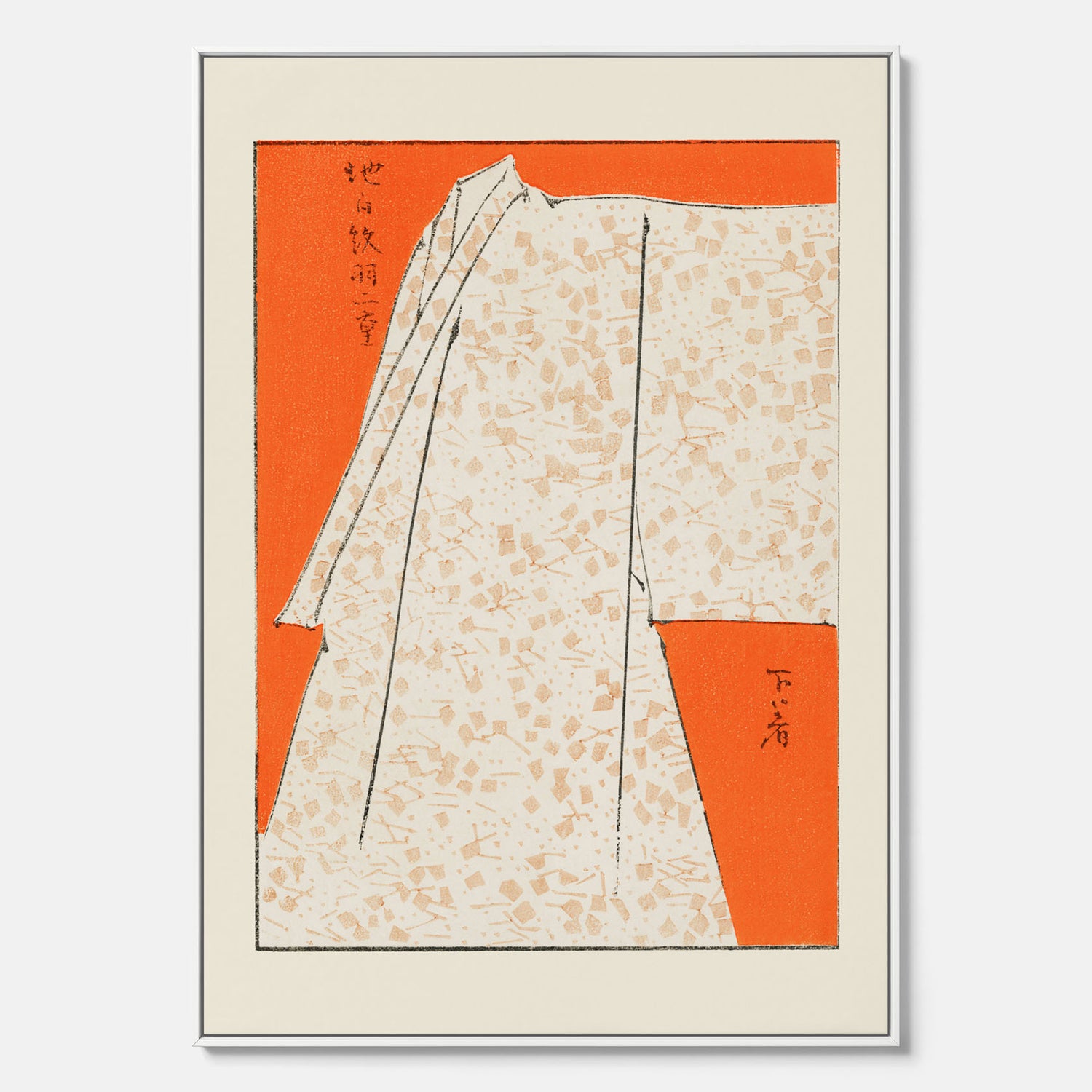 Canvastavla med "Japanese Robe" poster  – Vintageposter av Watanabe Shōtei