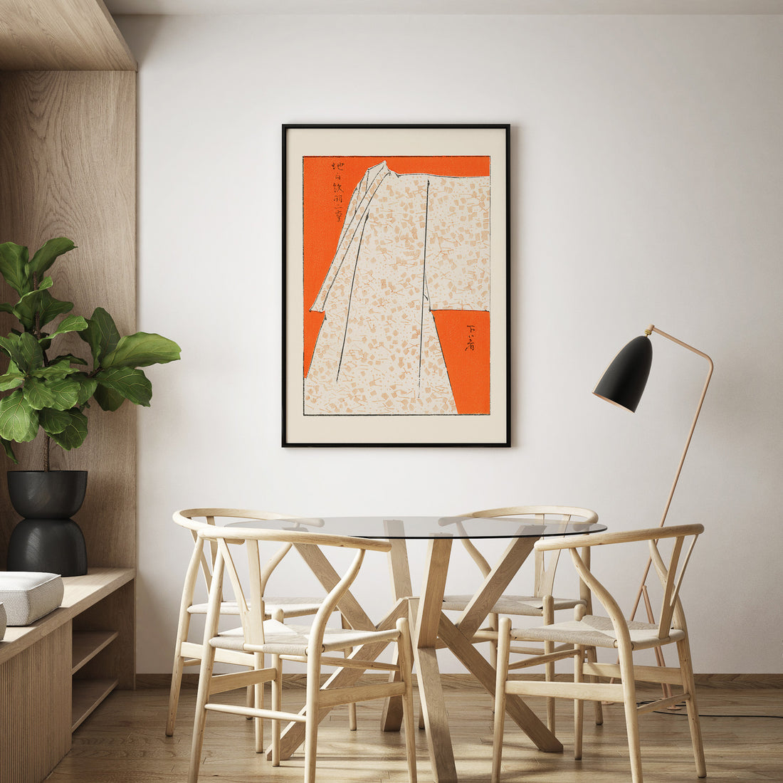 Tavla med &quot;Japanese Robe&quot; poster  – Vintageposter av Watanabe Shōtei