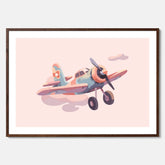 Barnposter med ett flygplan till ett barnrum