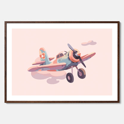 Barnposter med ett flygplan till ett barnrum